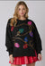 Christmas Lights Sequin Sweatshirt - BLACK