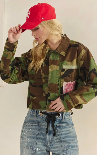 Free Spirit Camo Denim Jacket