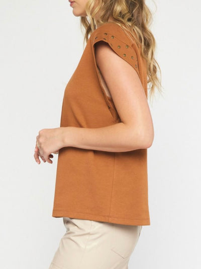 Stud Top (Charcol, Brown, & Olive)