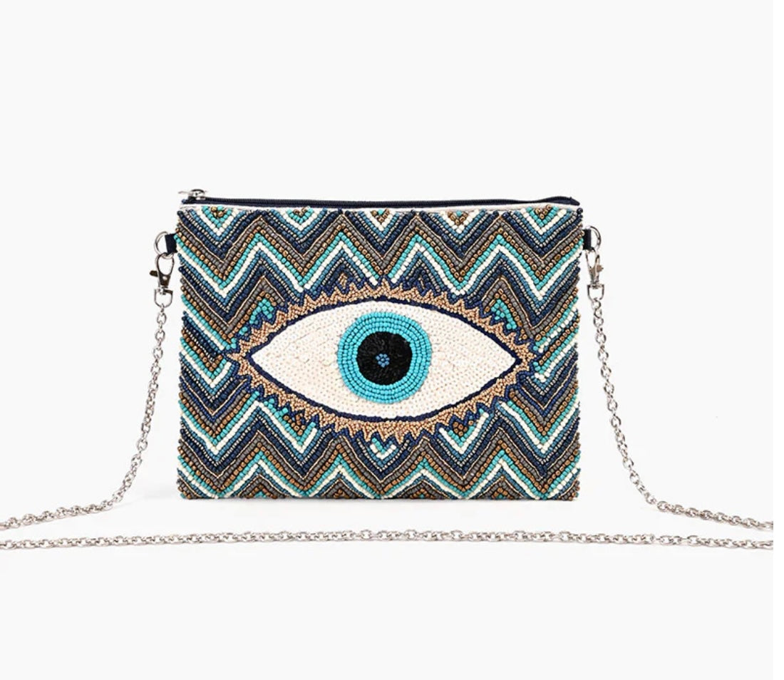 Grecian Nights Evel Eye Clutch Bag