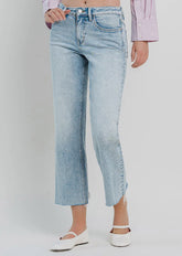 High Rise Raw Hem Dad Jeans