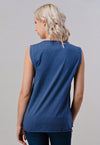 LONG LIVE COWBOY RELAXED FIT DISTRESSED ROLLED SLEEVE MUSCLE TOP