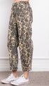 Leopard Print Barrel Jeans