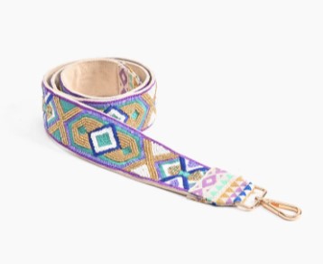 Lilac Embellished Crossbody Strap