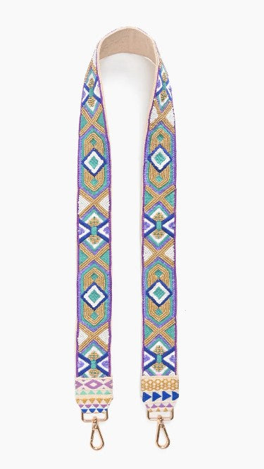Lilac Embellished Crossbody Strap