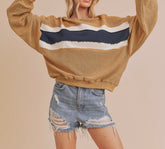 Mustard Winnie Striped Pullover Sweater