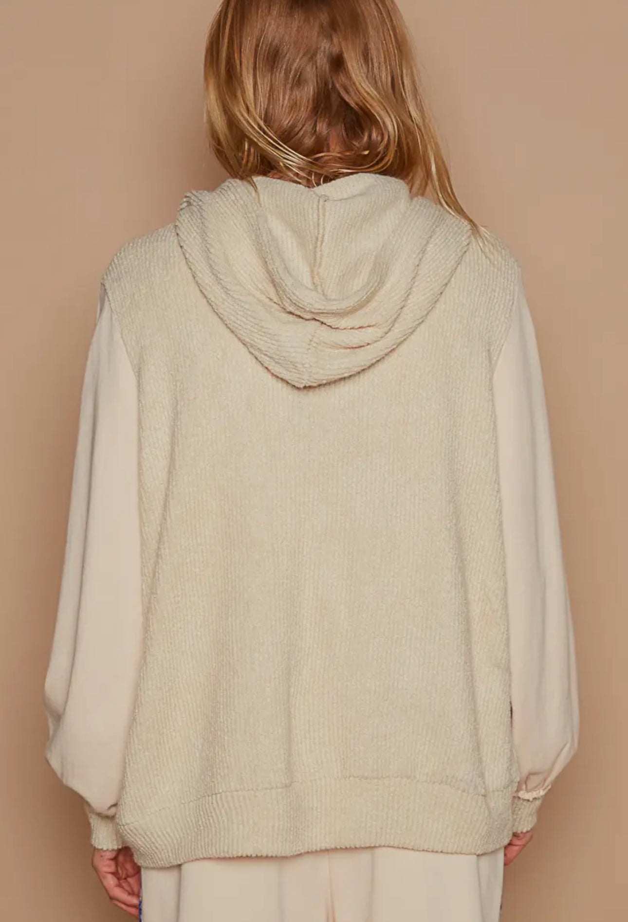 RAINBOW CREAM CROCHET SWEATSHIRT JACKET