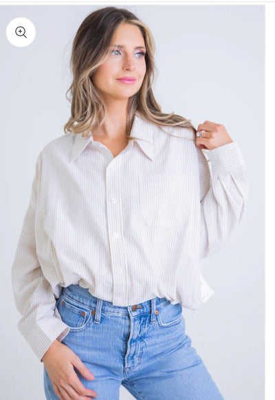 Seersucker Stripe Bubble Top