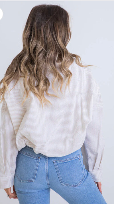Seersucker Stripe Bubble Top