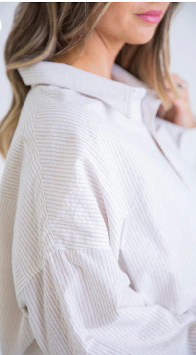 Seersucker Stripe Bubble Top