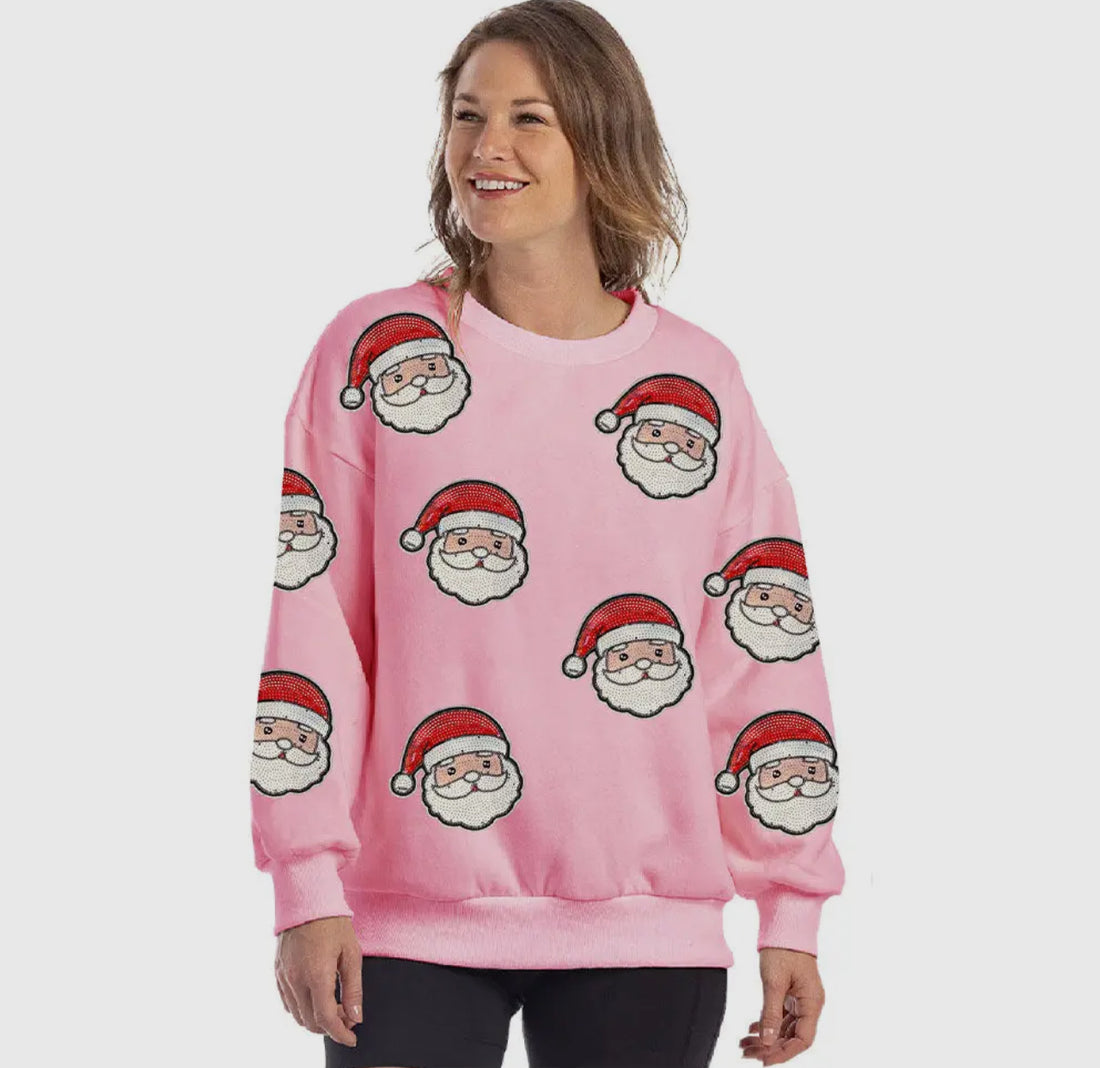 Sequin Santa Sweatshirt