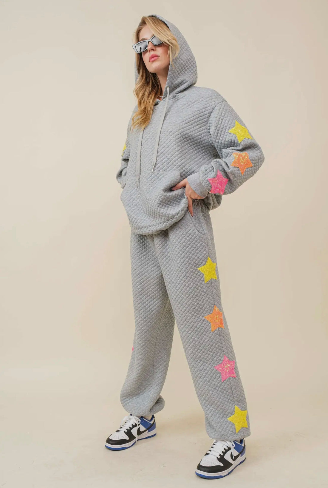 Star Patch Quilted Jogger