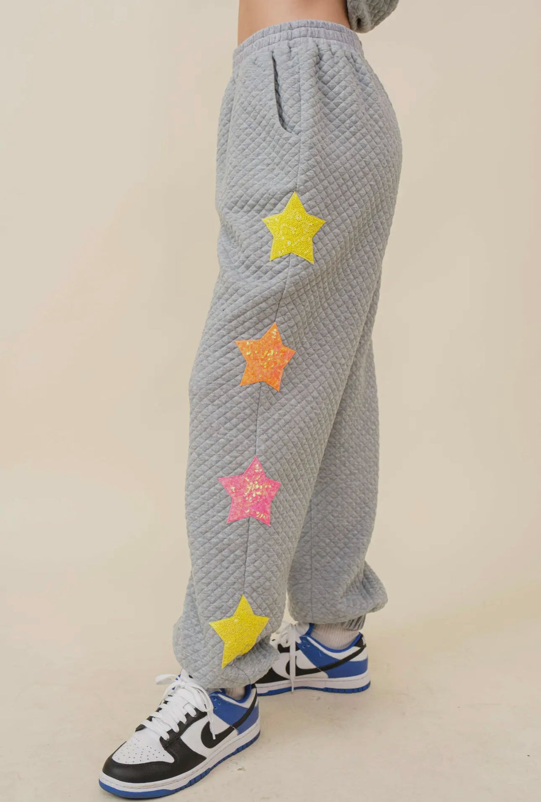 Star Patch Quilted Jogger