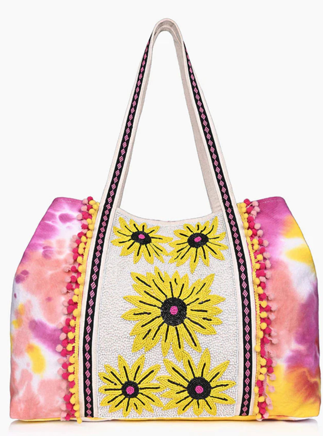 Sunflower Embellished Tote Bag 