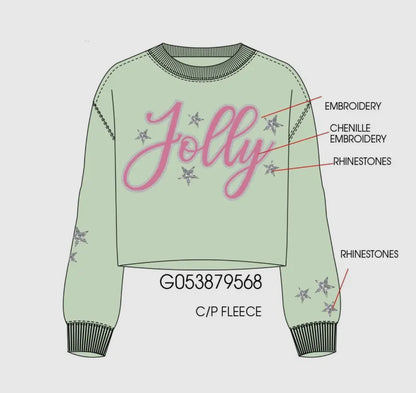 Tween: Jolly Rhinestone Sweatshirt