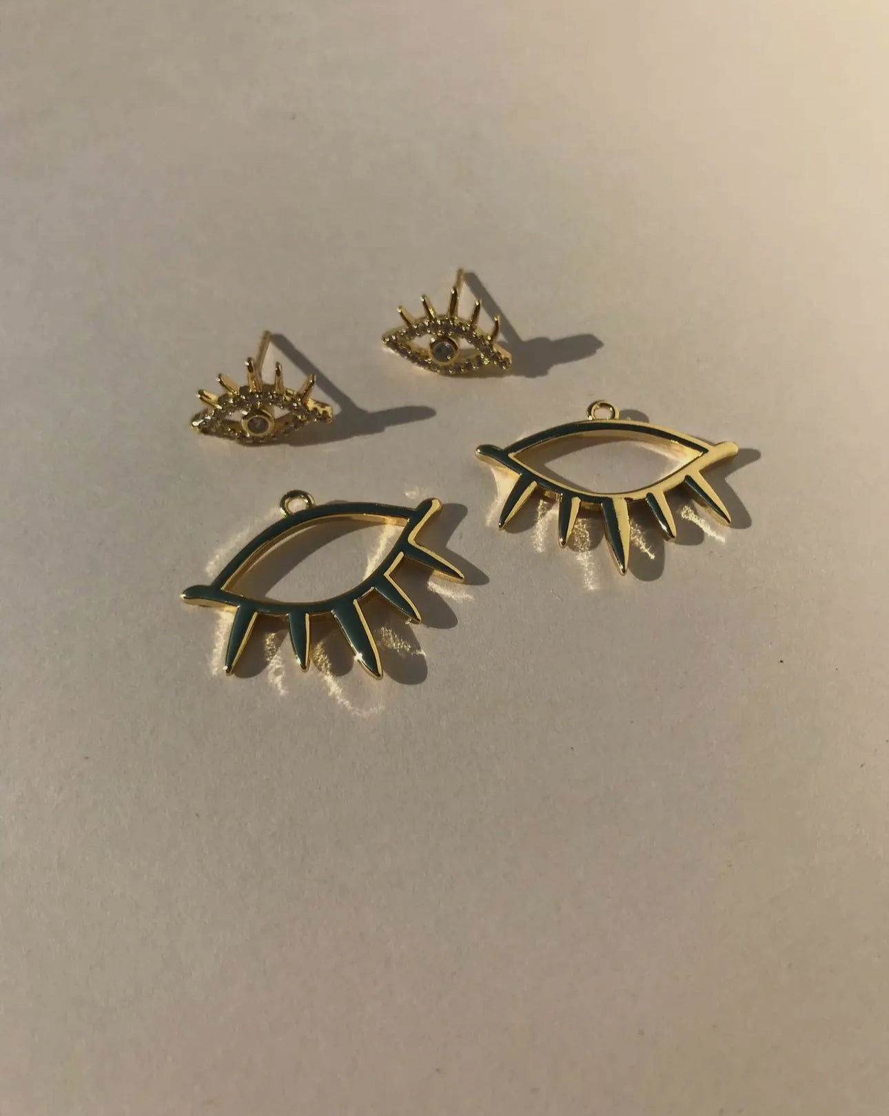 Two Piece Evil Eye Stud Earring Set