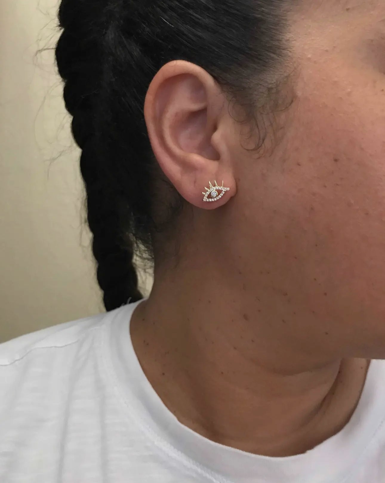 Two Piece Evil Eye Stud Earring Set
