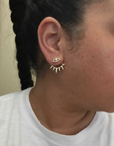 Two Piece Evil Eye Stud Earring Set