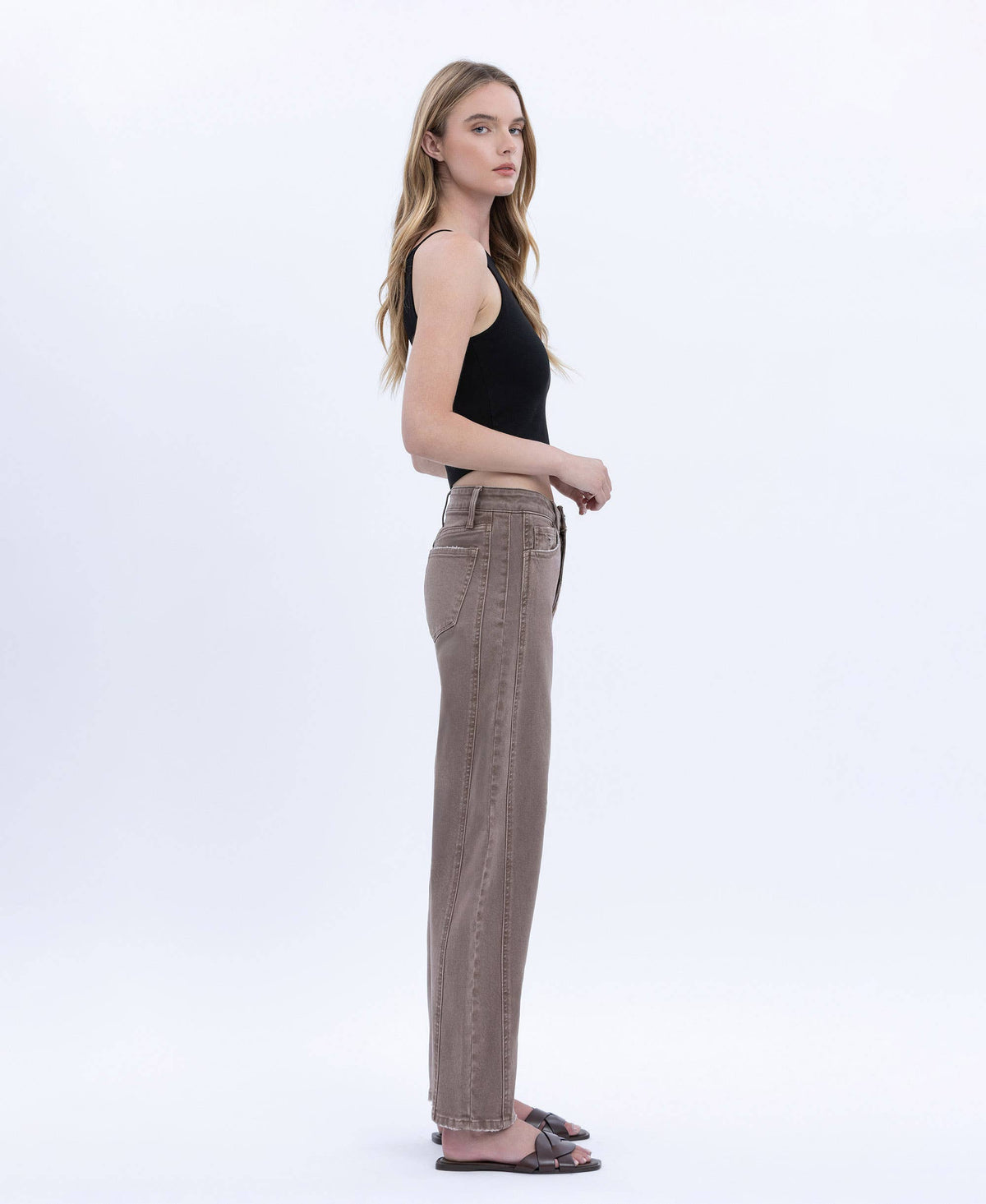 HIGH RISE CROP BARREL JEANS