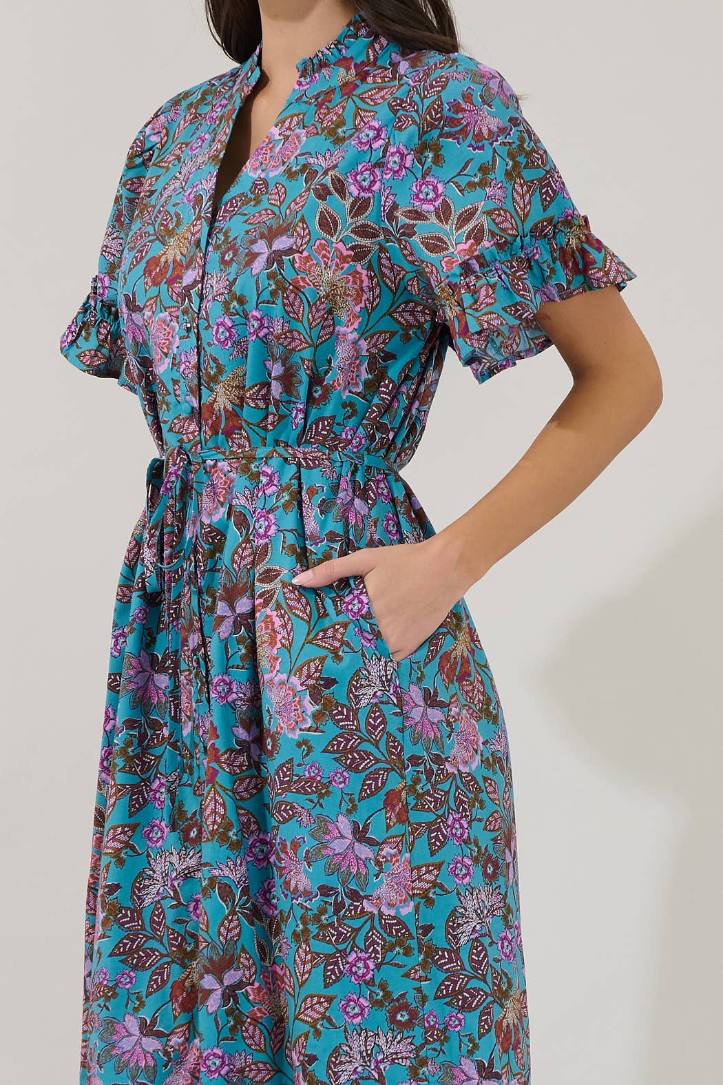 Alna Button Up Midi Dress