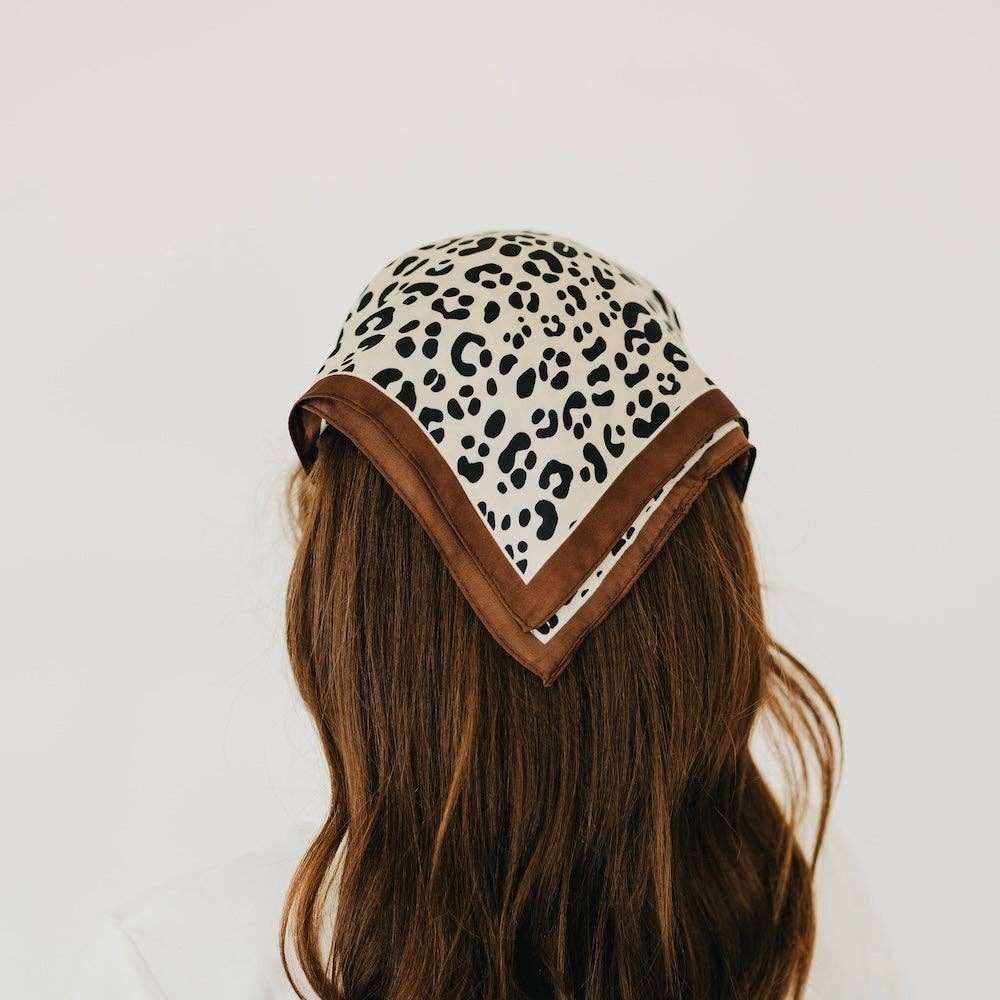 Edna Animal Print Square Scarf