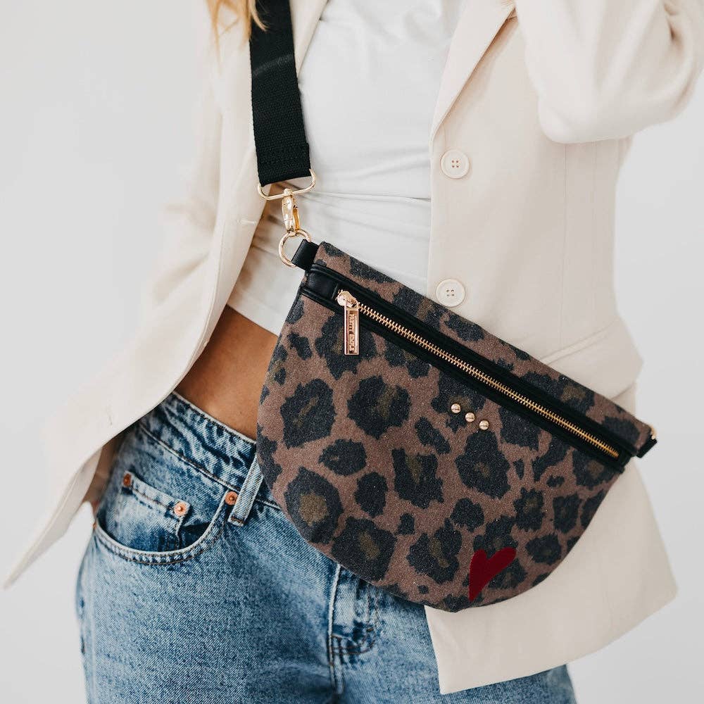 Colby Canvas Printed Bum Bag: Leopard