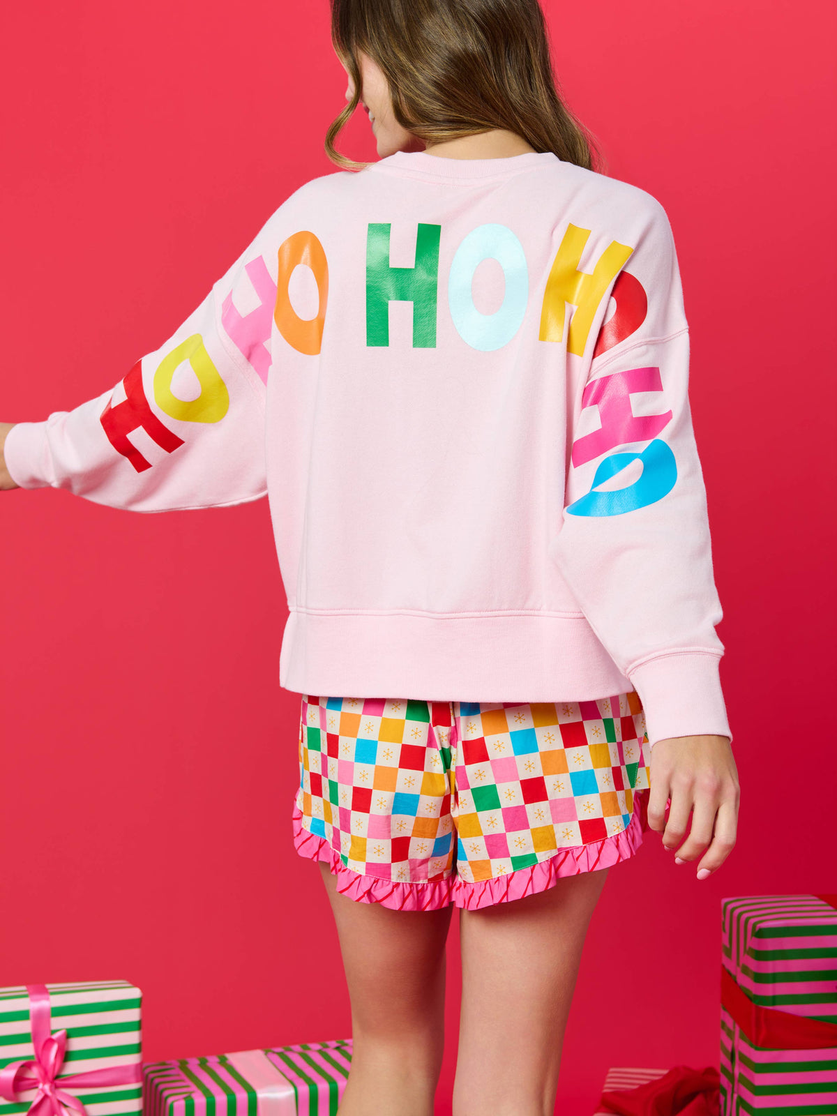 Christmas Confetti Ruffle Shorts