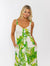 KARLIE: Palm Linen Tier Maxi Dress
